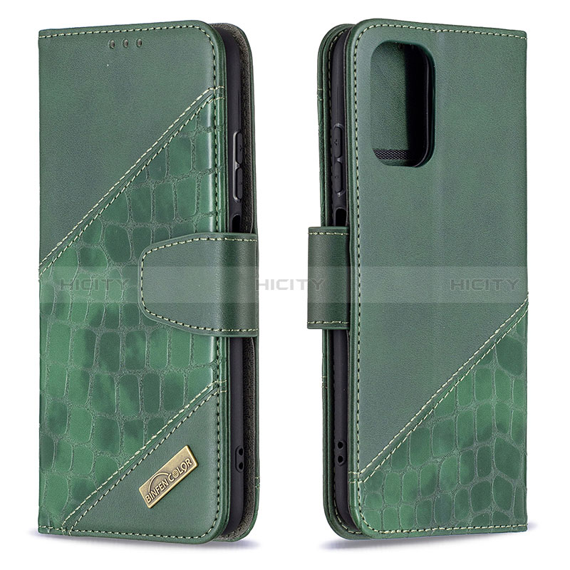 Handytasche Stand Schutzhülle Flip Leder Hülle B03F für Xiaomi Poco M5S Grün