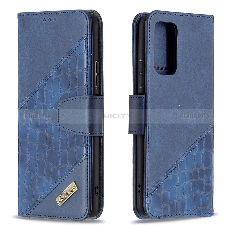 Handytasche Stand Schutzhülle Flip Leder Hülle B03F für Xiaomi Redmi Note 10 Pro 4G Blau