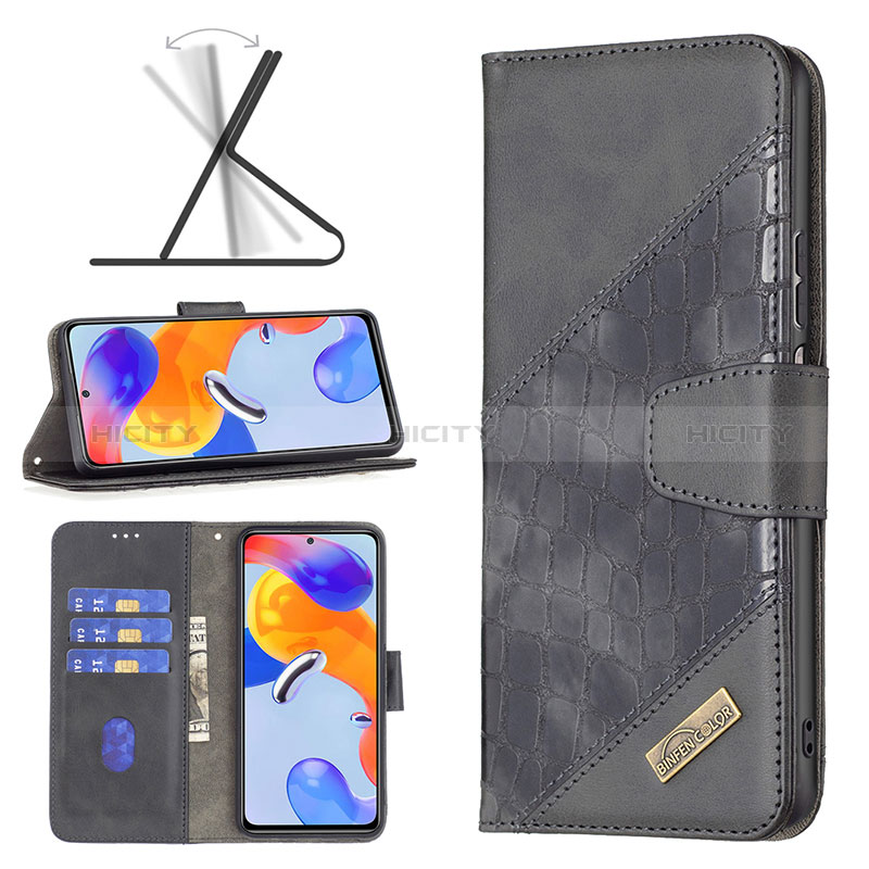 Handytasche Stand Schutzhülle Flip Leder Hülle B03F für Xiaomi Redmi Note 11 Pro 4G