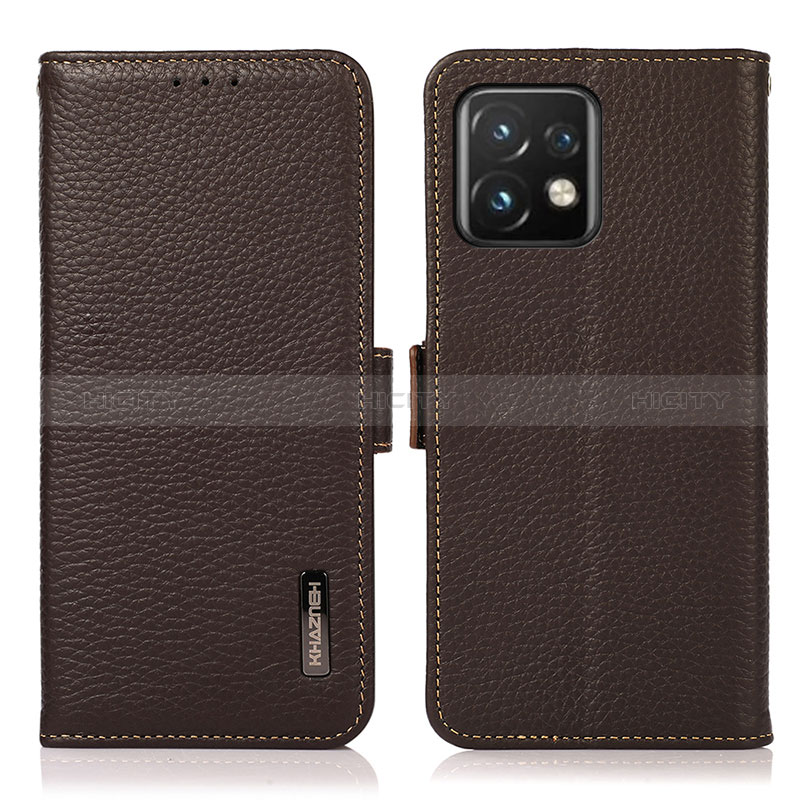 Handytasche Stand Schutzhülle Flip Leder Hülle B03H für Motorola Moto Edge Plus (2023) 5G Braun Plus