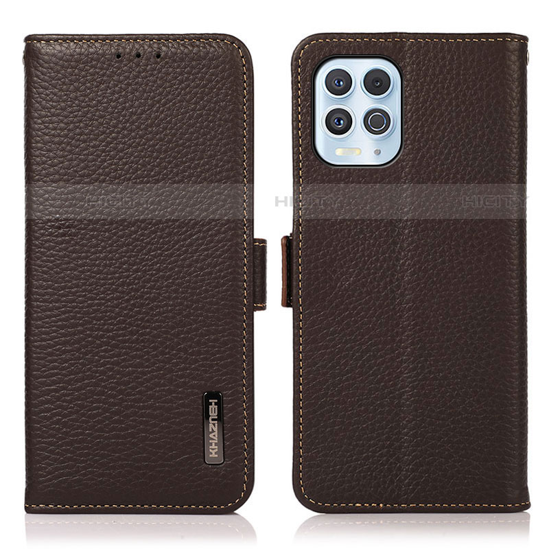 Handytasche Stand Schutzhülle Flip Leder Hülle B03H für Motorola Moto Edge S 5G Braun