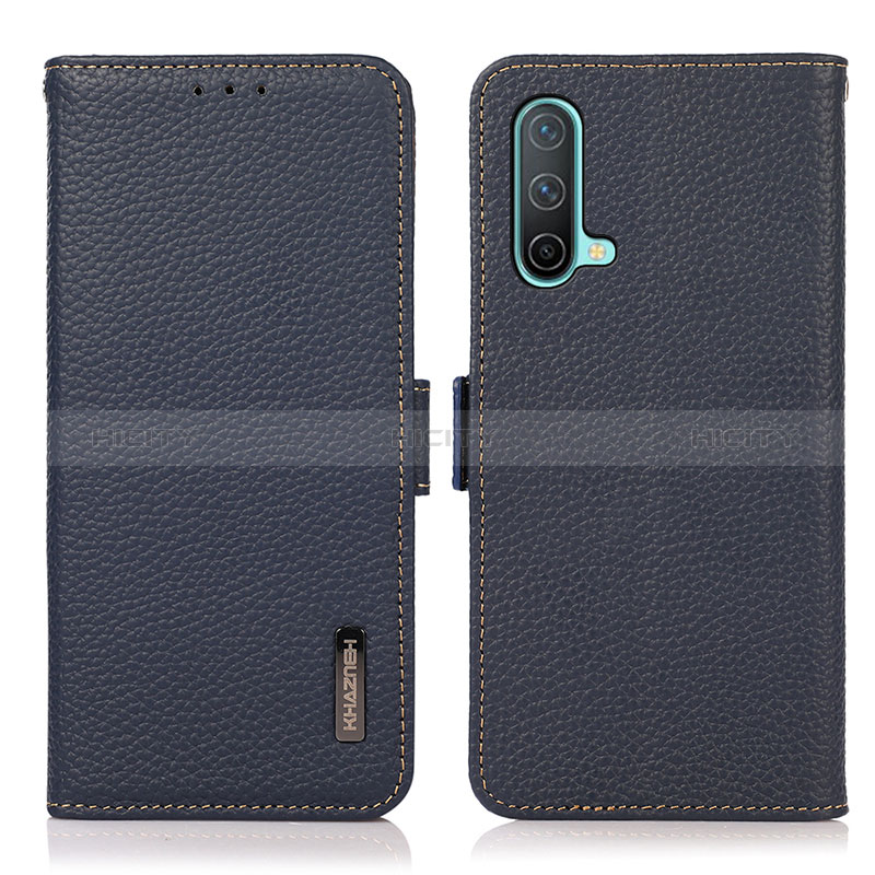 Handytasche Stand Schutzhülle Flip Leder Hülle B03H für OnePlus Nord CE 5G Blau