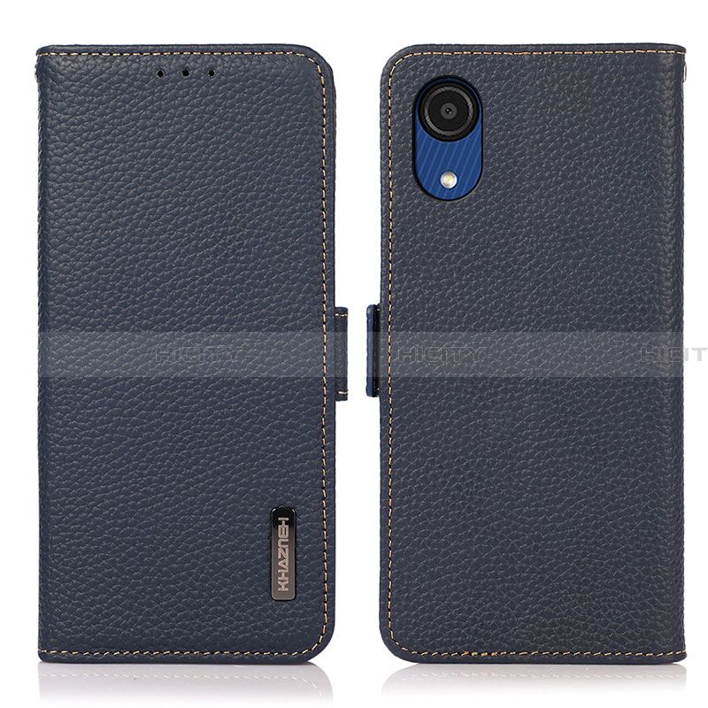 Handytasche Stand Schutzhülle Flip Leder Hülle B03H für Samsung Galaxy A03 Core Blau