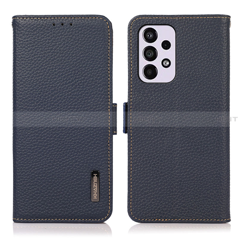 Handytasche Stand Schutzhülle Flip Leder Hülle B03H für Samsung Galaxy A33 5G Blau Plus