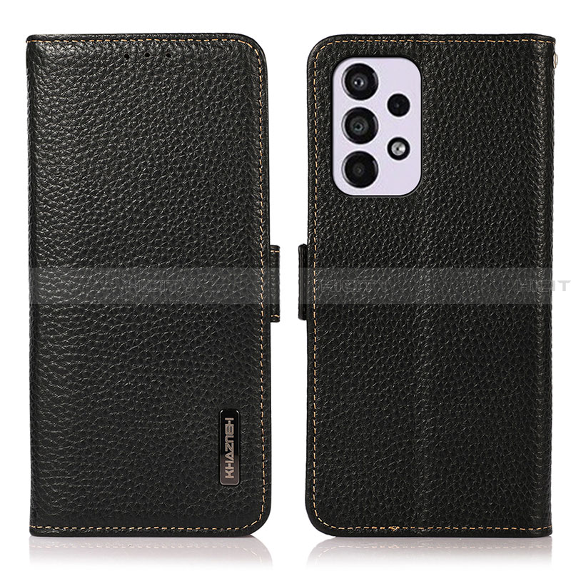 Handytasche Stand Schutzhülle Flip Leder Hülle B03H für Samsung Galaxy A33 5G Schwarz