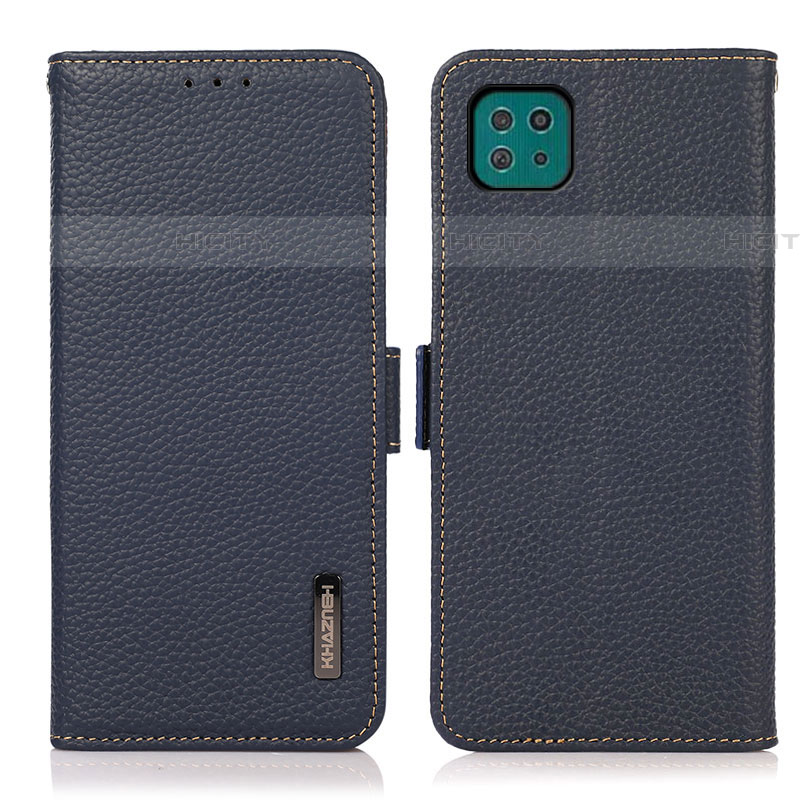 Handytasche Stand Schutzhülle Flip Leder Hülle B03H für Samsung Galaxy F42 5G Blau