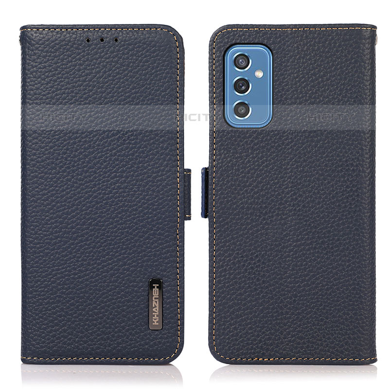 Handytasche Stand Schutzhülle Flip Leder Hülle B03H für Samsung Galaxy M52 5G Blau Plus