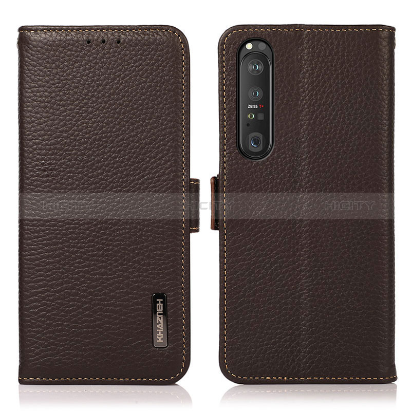 Handytasche Stand Schutzhülle Flip Leder Hülle B03H für Sony Xperia 1 III groß