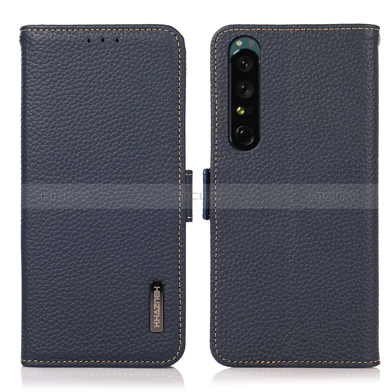 Handytasche Stand Schutzhülle Flip Leder Hülle B03H für Sony Xperia 1 IV Blau