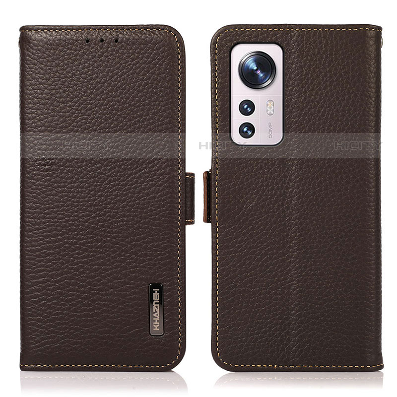 Handytasche Stand Schutzhülle Flip Leder Hülle B03H für Xiaomi Mi 12S 5G Braun Plus