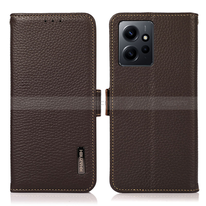 Handytasche Stand Schutzhülle Flip Leder Hülle B03H für Xiaomi Redmi Note 12 4G Braun Plus