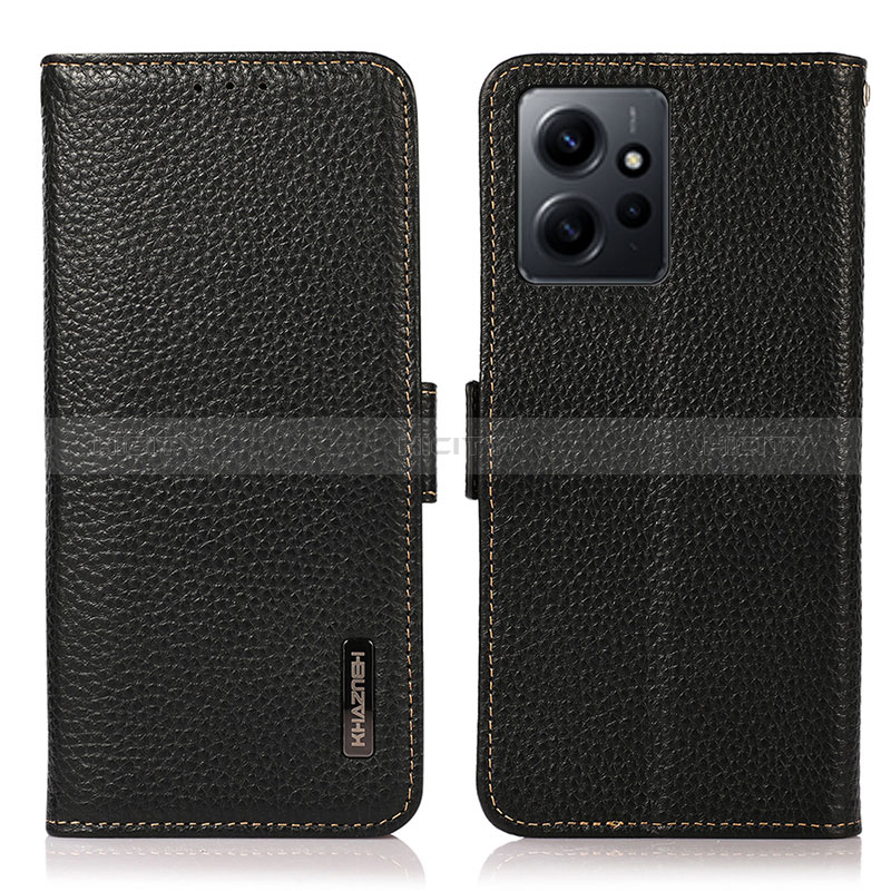 Handytasche Stand Schutzhülle Flip Leder Hülle B03H für Xiaomi Redmi Note 12 4G Schwarz Plus