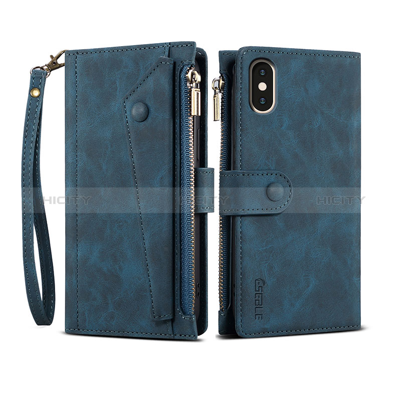 Handytasche Stand Schutzhülle Flip Leder Hülle B03S für Samsung Galaxy A42 5G Blau