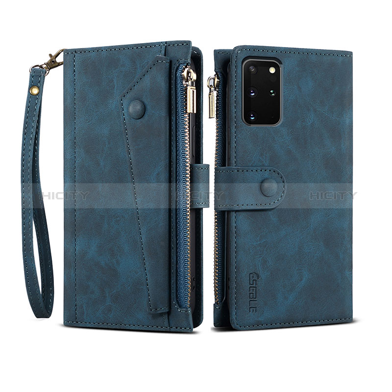 Handytasche Stand Schutzhülle Flip Leder Hülle B03S für Samsung Galaxy S20 Plus 5G Blau Plus