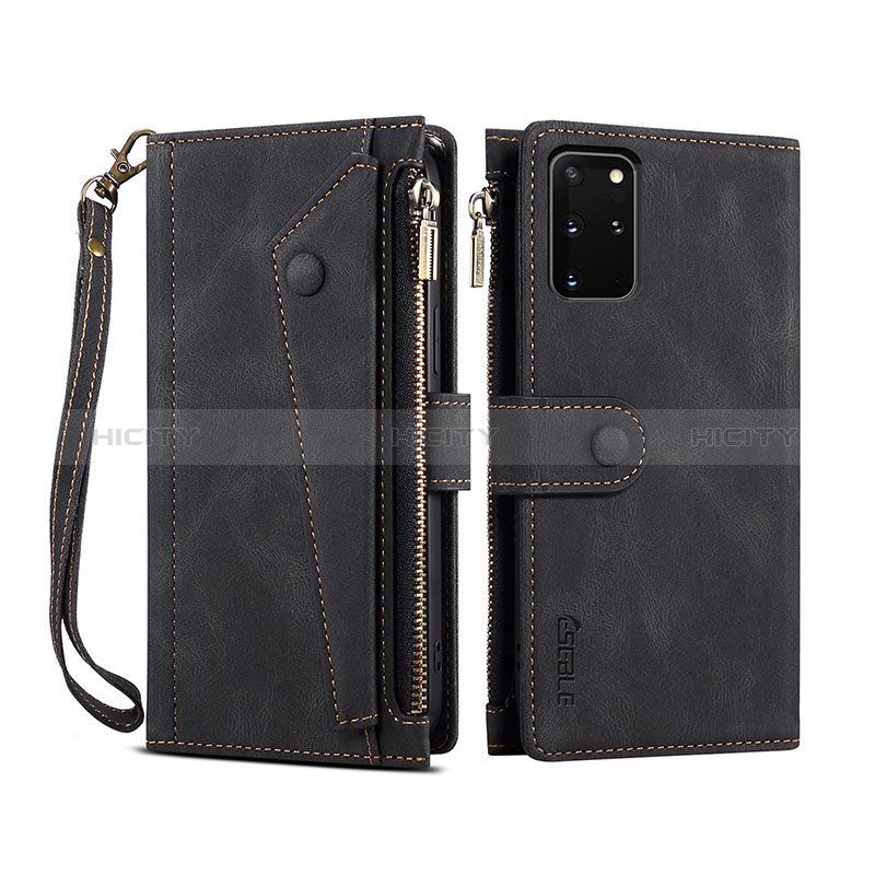 Handytasche Stand Schutzhülle Flip Leder Hülle B03S für Samsung Galaxy S20 Plus 5G Schwarz Plus