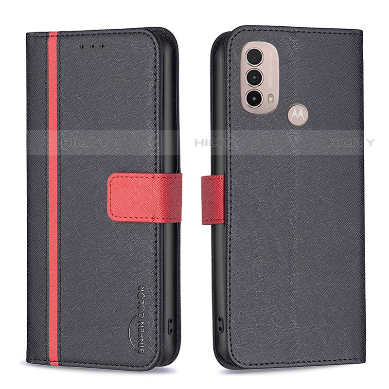 Handytasche Stand Schutzhülle Flip Leder Hülle B04F für Motorola Moto E30