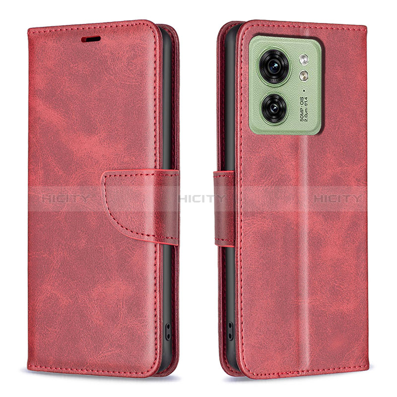 Handytasche Stand Schutzhülle Flip Leder Hülle B04F für Motorola Moto Edge (2023) 5G Rot Plus