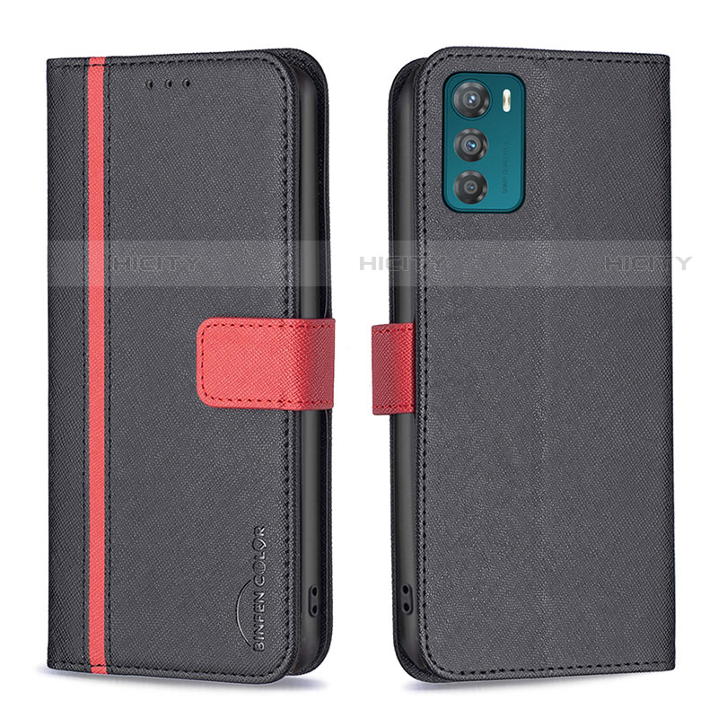 Handytasche Stand Schutzhülle Flip Leder Hülle B04F für Motorola Moto G42 groß