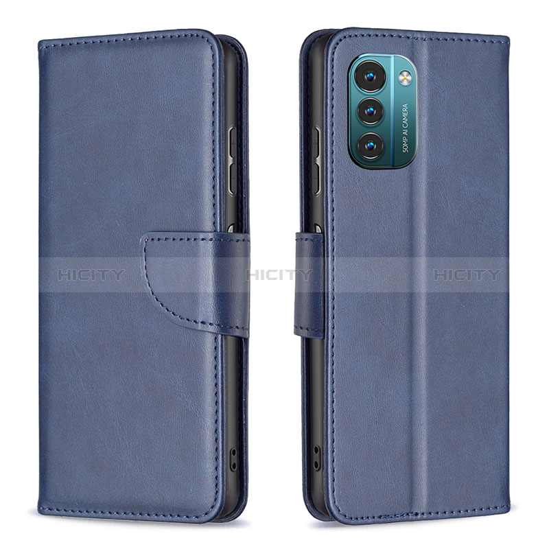 Handytasche Stand Schutzhülle Flip Leder Hülle B04F für Nokia G11 Blau Plus