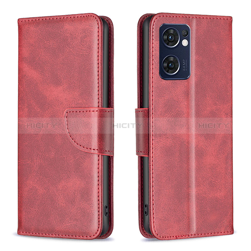 Handytasche Stand Schutzhülle Flip Leder Hülle B04F für OnePlus Nord CE 2 5G Rot