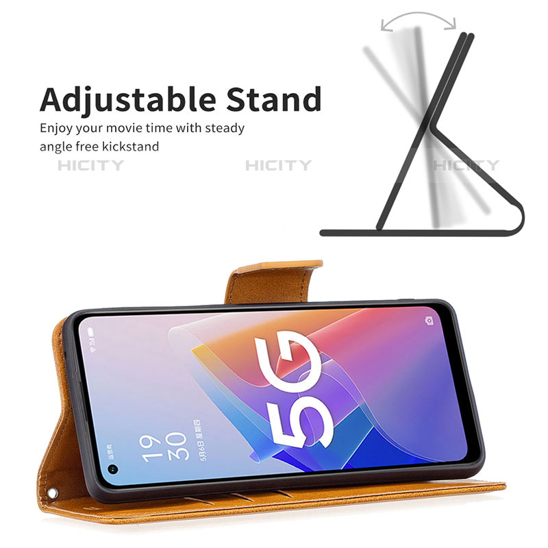 Handytasche Stand Schutzhülle Flip Leder Hülle B04F für OnePlus Nord N20 5G groß