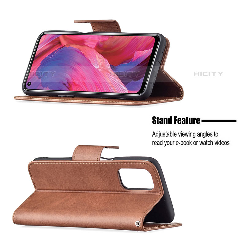 Handytasche Stand Schutzhülle Flip Leder Hülle B04F für OnePlus Nord N200 5G groß