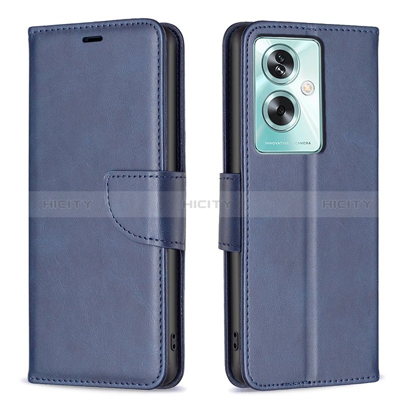 Handytasche Stand Schutzhülle Flip Leder Hülle B04F für Oppo A2 5G Blau