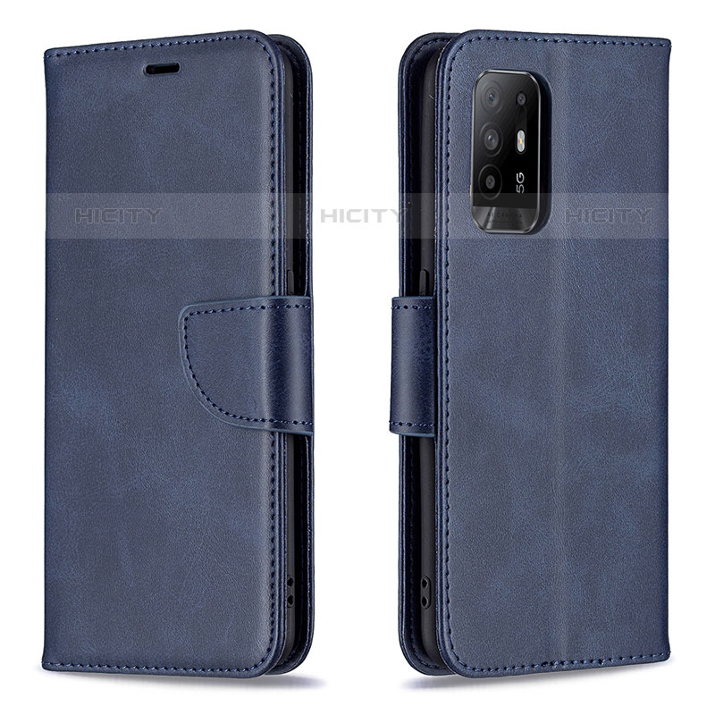 Handytasche Stand Schutzhülle Flip Leder Hülle B04F für Oppo A94 5G Blau