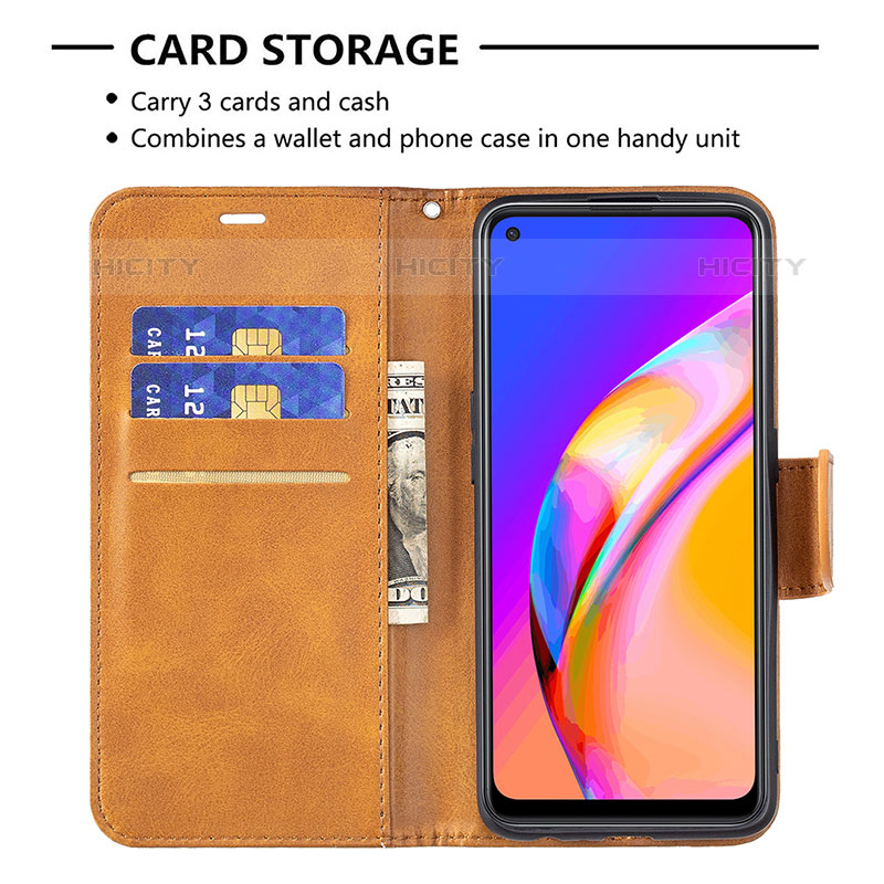 Handytasche Stand Schutzhülle Flip Leder Hülle B04F für Oppo A95 5G groß