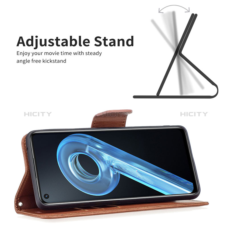 Handytasche Stand Schutzhülle Flip Leder Hülle B04F für Oppo A96 4G groß