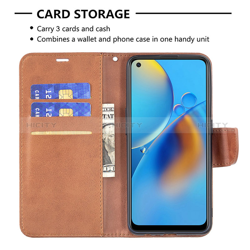 Handytasche Stand Schutzhülle Flip Leder Hülle B04F für Oppo F19