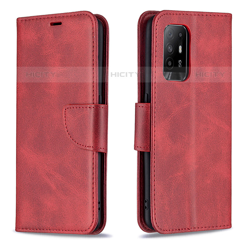 Handytasche Stand Schutzhülle Flip Leder Hülle B04F für Oppo F19 Pro+ Plus 5G Rot