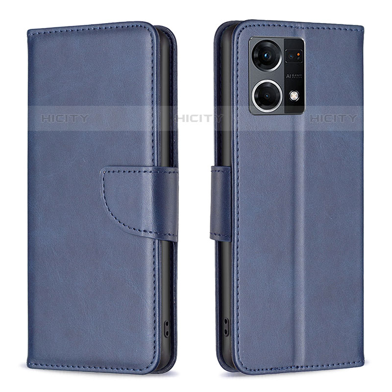 Handytasche Stand Schutzhülle Flip Leder Hülle B04F für Oppo F21 Pro 4G