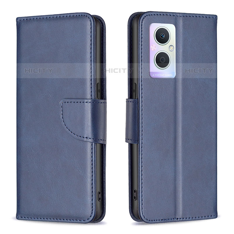 Handytasche Stand Schutzhülle Flip Leder Hülle B04F für Oppo F21 Pro 5G Blau