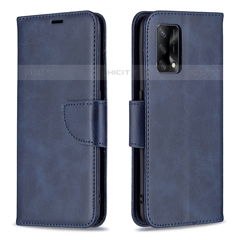 Handytasche Stand Schutzhülle Flip Leder Hülle B04F für Oppo Reno6 Lite Blau Plus