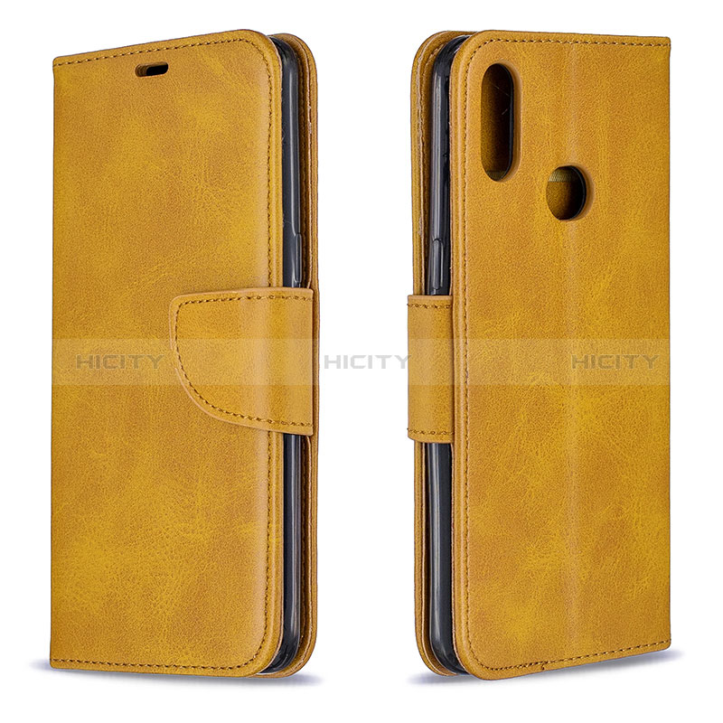 Handytasche Stand Schutzhülle Flip Leder Hülle B04F für Samsung Galaxy A10s Hellbraun