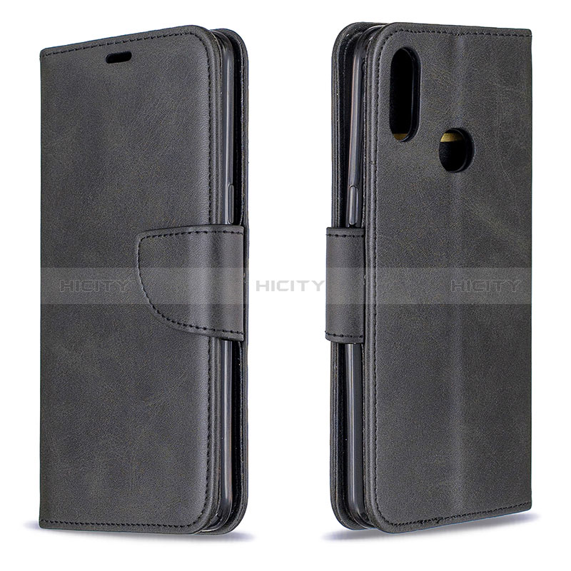 Handytasche Stand Schutzhülle Flip Leder Hülle B04F für Samsung Galaxy A10s Schwarz