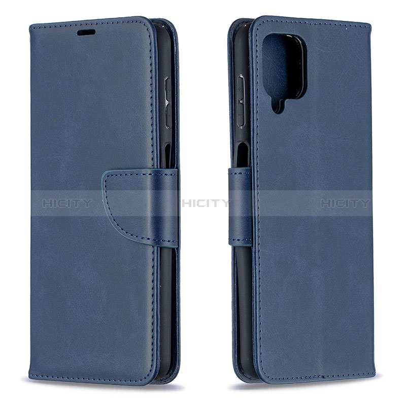 Handytasche Stand Schutzhülle Flip Leder Hülle B04F für Samsung Galaxy A12 5G Blau