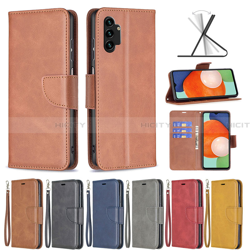 Handytasche Stand Schutzhülle Flip Leder Hülle B04F für Samsung Galaxy A13 4G groß