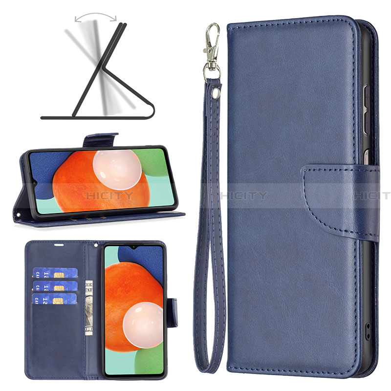 Handytasche Stand Schutzhülle Flip Leder Hülle B04F für Samsung Galaxy A13 4G groß