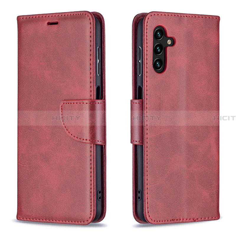 Handytasche Stand Schutzhülle Flip Leder Hülle B04F für Samsung Galaxy A13 5G Rot