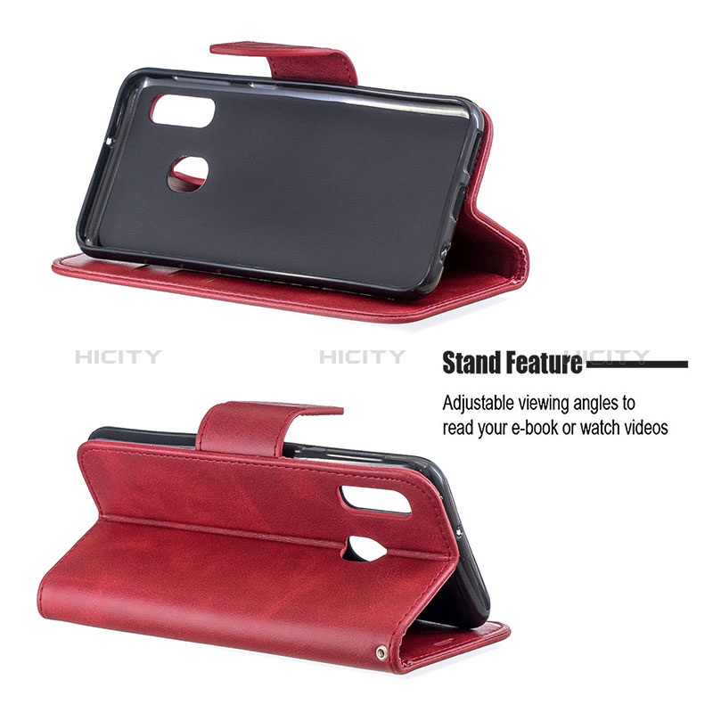 Handytasche Stand Schutzhülle Flip Leder Hülle B04F für Samsung Galaxy A20e groß