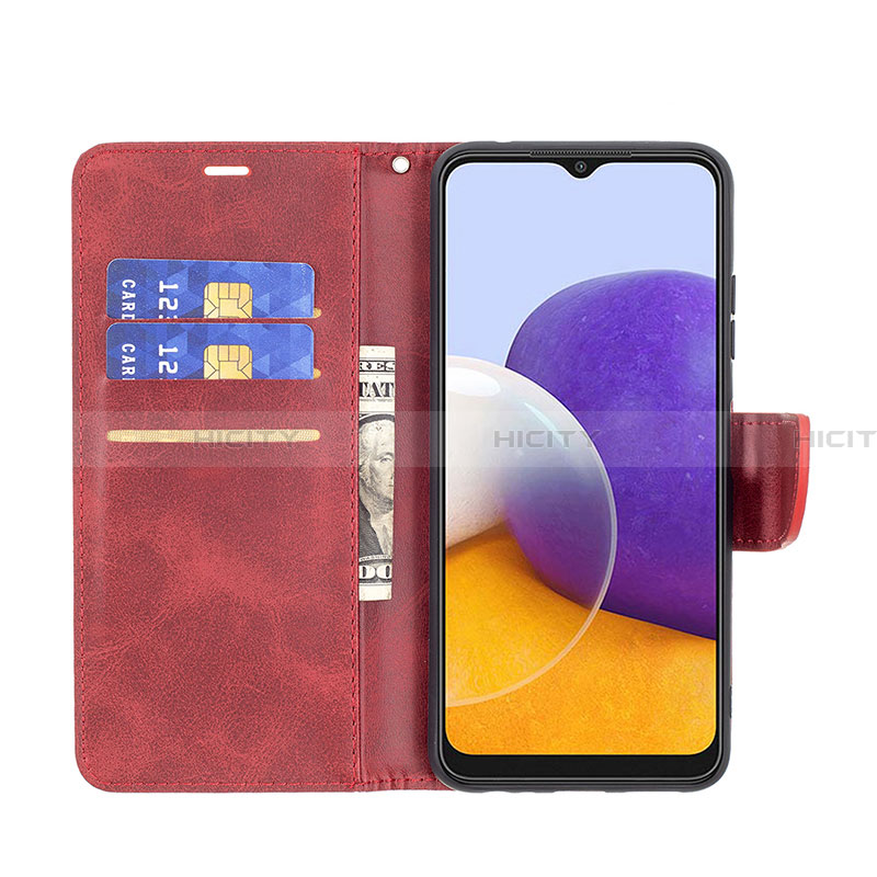 Handytasche Stand Schutzhülle Flip Leder Hülle B04F für Samsung Galaxy A22 5G groß