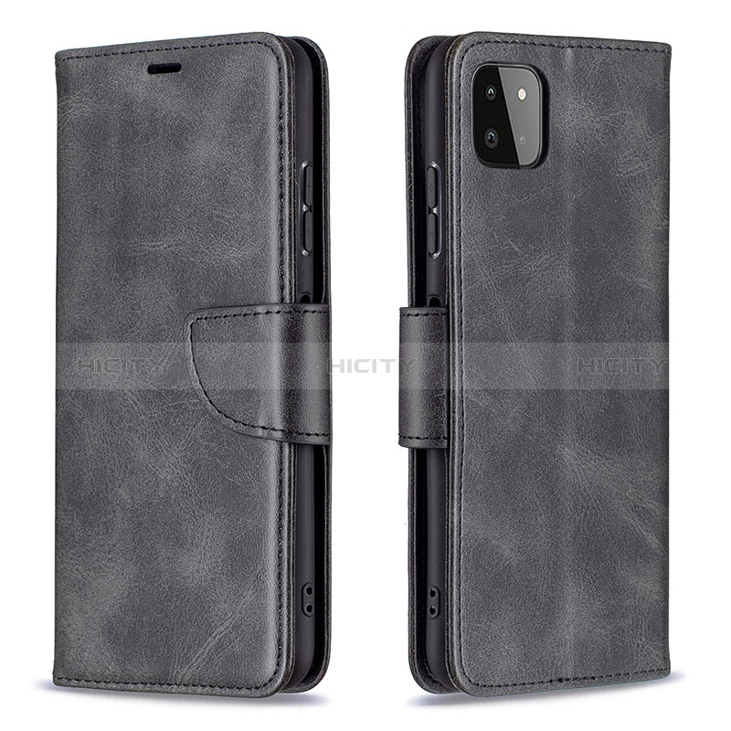 Handytasche Stand Schutzhülle Flip Leder Hülle B04F für Samsung Galaxy A22s 5G groß