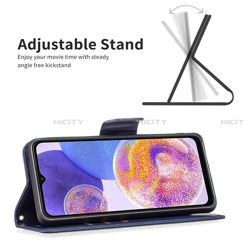 Handytasche Stand Schutzhülle Flip Leder Hülle B04F für Samsung Galaxy A23 4G