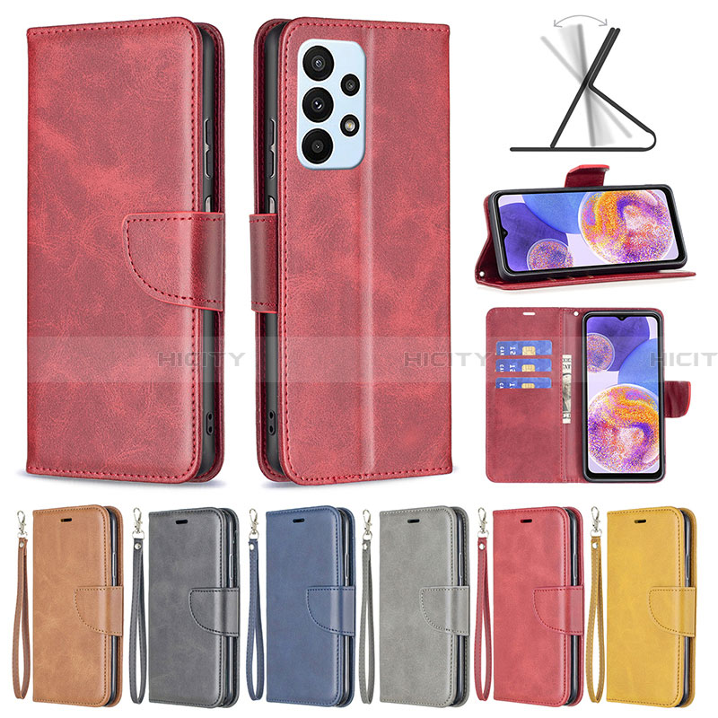 Handytasche Stand Schutzhülle Flip Leder Hülle B04F für Samsung Galaxy A23 4G groß