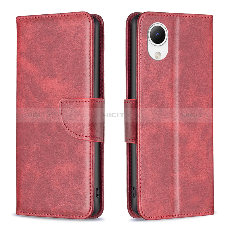Handytasche Stand Schutzhülle Flip Leder Hülle B04F für Samsung Galaxy A23e 5G Rot Plus