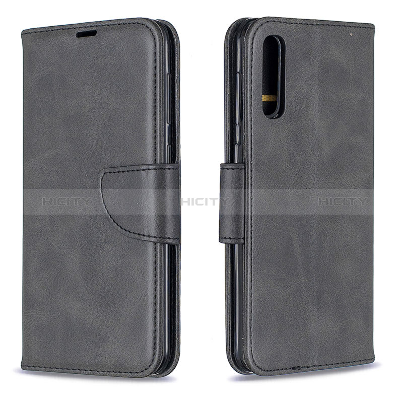 Handytasche Stand Schutzhülle Flip Leder Hülle B04F für Samsung Galaxy A30S Schwarz