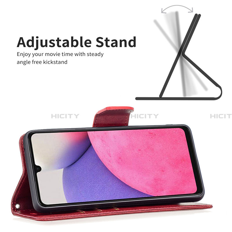 Handytasche Stand Schutzhülle Flip Leder Hülle B04F für Samsung Galaxy A33 5G