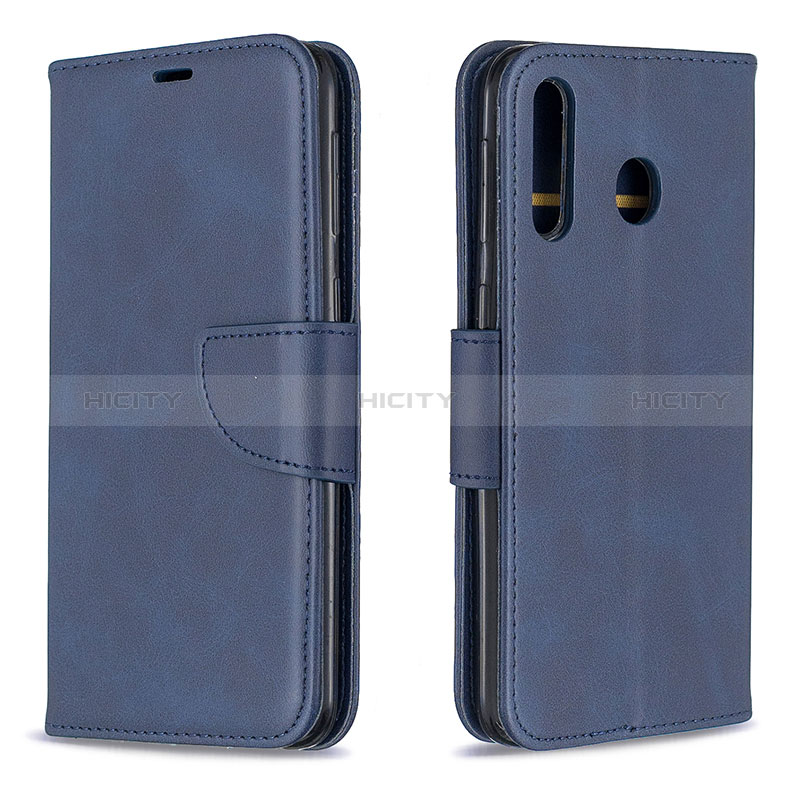 Handytasche Stand Schutzhülle Flip Leder Hülle B04F für Samsung Galaxy A40s Blau